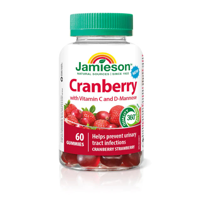 Jamieson Cranberry with Vitamin C+D-Mannose Gummies 60's