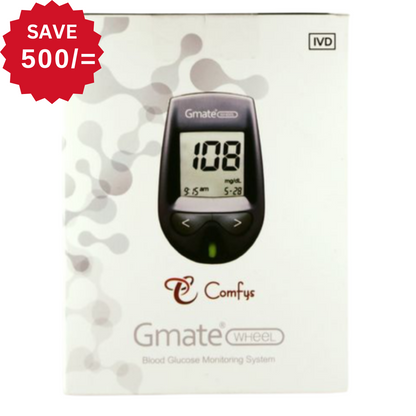 Glucometer + 50 Comfys Gmate Strips + 110 lancets