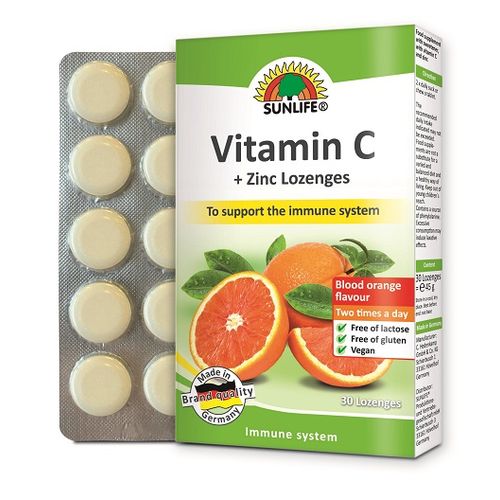 Sunlife Vitamin C + Zinc Lozenges 30's