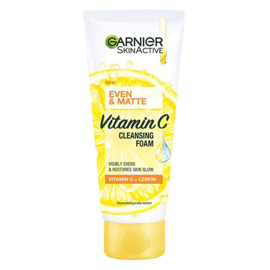 Garnier Even & Matte Vitamin C Cleansing Foam 100 Ml