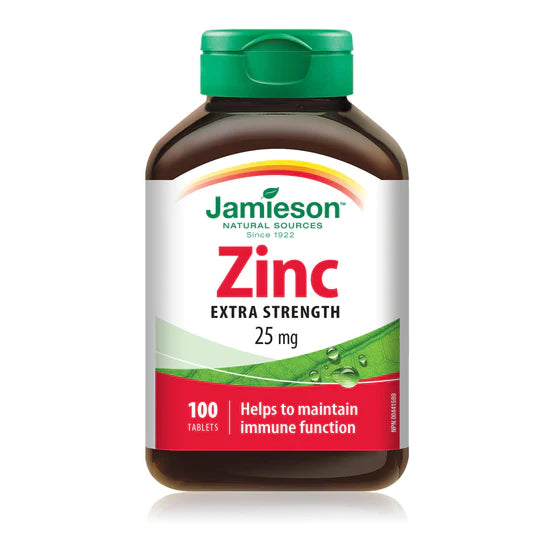 Jamieson Zinc 25MG Tablets 100's