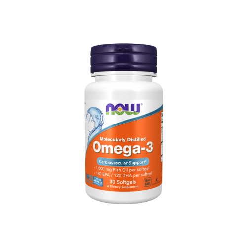 NOW Omega 3 Molecularly Distilled Softgels 30's